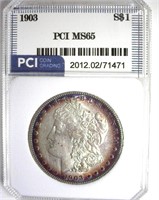 1903 Morgan PCI MS65 Nice Toning