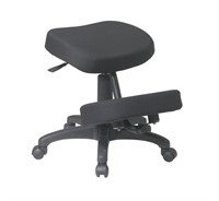 Office Star KCM1425 Ergonomic Knee Chair, Black -