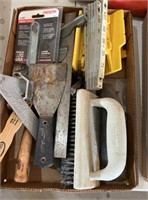 Flat of assorted tools