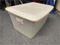 Sterilite clear 58qt tote w/ lid