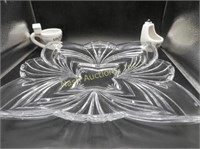 7 pcs w/ dolphin clock, lead crystal plate