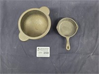 Lodge USA cast iron pot and pan