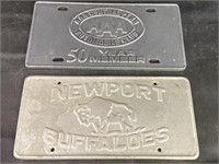 Newport Buffalos & AAA License Plates