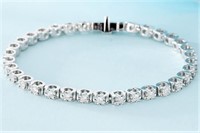 3.45ct Natural Diamond 18Kt Gold Bracelet