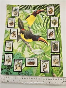 1990 Mint Stamps Guyana Birds-Artist Michael Warre