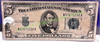 1934-C 5-Dollar Silver Certificate Bank Note