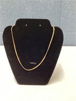 Gold plated 18in necklace and 8in bracelet