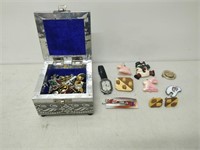 vintage jewelry in an elephant box