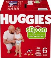80-Pk Huggies Little Movers Slip-On Diaper Pants,