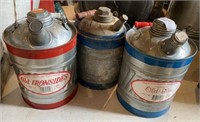3 One Gallon Metal Cans