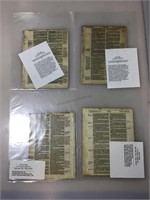 4 Individual Bible Pages Said to be Dated to