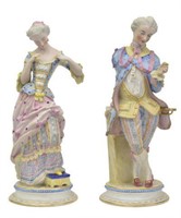 (2) FRENCH BISQUE PORCELAIN FIGURES