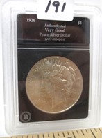 1926-D  Peace silver dollar