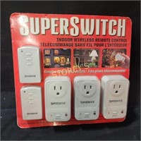 New in Box SuperSwitch 3 outlets 2 remotes