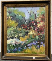 FLOWER GARDEN BY K. YUNIA - ABSTRACT - OIL ON
