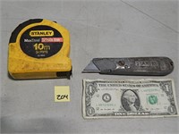 Stanley Box Knife & Measuring Tape