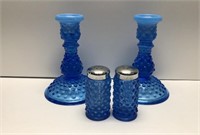 FENTON HOBNAIL CANLDE STICK HOLDERS W/