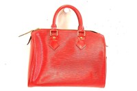 Louis Vuitton Red Speedy Handbag