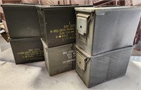 W - LOT OF 6 EMPTY AMMUNITION BOXES (W49)