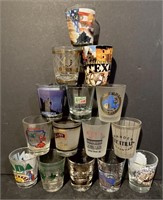 Fifteen Vintage Shot Glasses