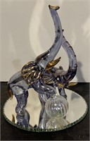 Vintage Elephant Blown Glass Art