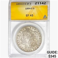 1894-O Morgan Silver Dollar ANACS EF45