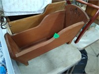 Wooden doll cradle
