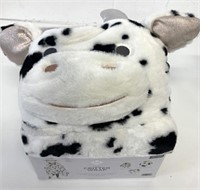 New Cozy Critter Wrap Sherpa Lined Blanket Cow