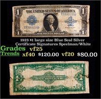 1923 Speelman/White $1 large size Blue Seal Silver