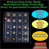 20 Great Coins of the World, hand selected, many t