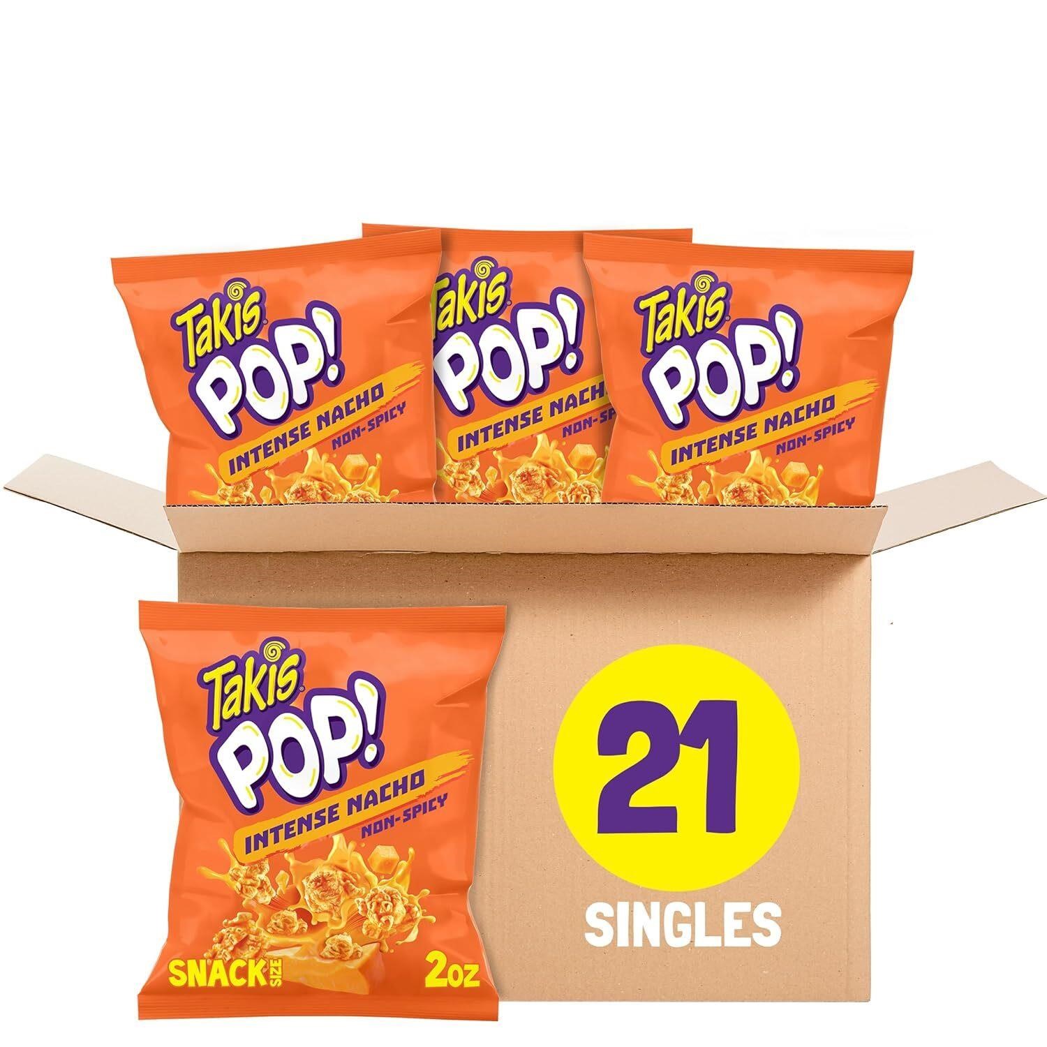 Takis Pop! Intense Nacho Popcorn  21 Bags