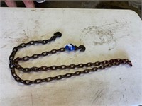Chain 7'6" 1/4' Hooks And Chain