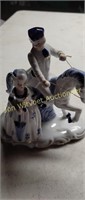 7" Blue White Figurine