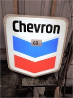 Large Metal Cased Illuminated Chevron Sign