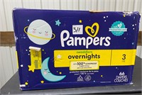 Pampers Size 3 Swaddlers Overnight Diapers 66ct