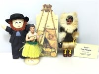 Collection of vintage dolls.