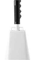 (10 inch White) Steel Cow Bell with Handle