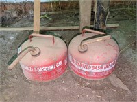 2  EAGLE galvanized gas cans
