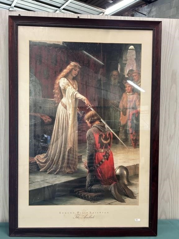 Framed 26x39 The Accolade by Edmund Leighton-Note