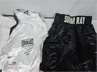 Sugar Ray Boxers & Ken Norton Boxing Robe Signed