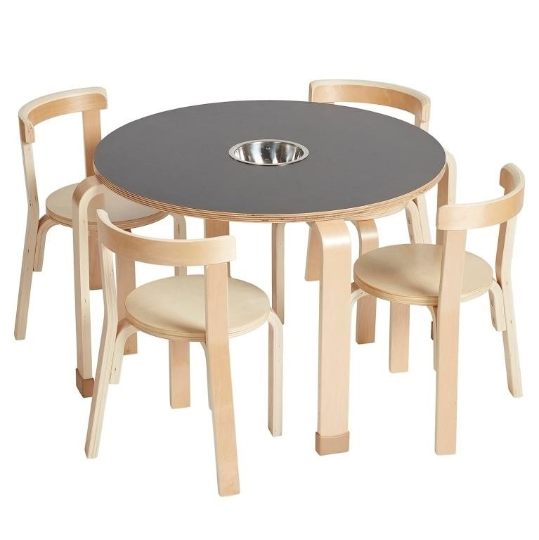 Ecr4kids Bentwood Chalkboard Table And Chair Set,