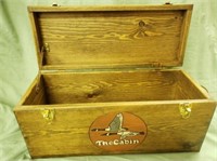 WOODEN CHEST, "THE CABIN", 23" LONG