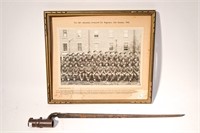 WWII BAYONET AND PHOTO
