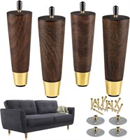 NEW $36  6" Couch Legs (set of 4) Brown Round