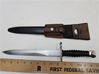 Bayonet Knife  See Makers Mark & Numbers w Sheath