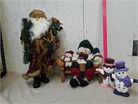Decorative Christmas items includes Snowman on