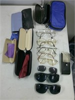 bifocal glasses, cases, sunglasses