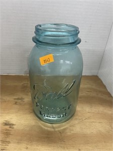 Antique blue ball mason jar