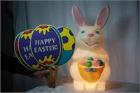5- Easter Yard Stakes & Light up Bunny