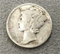 1936 Silver Mercury Dime